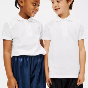 Unisex Pure Cotton School Polo Shirt (pack of two), from £7