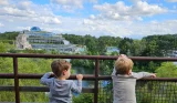 Two boys overlook the Les Villages Nature Paris resort