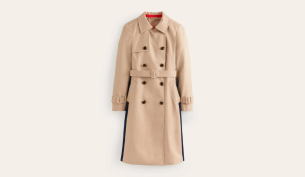 Colour Block Trench Coat