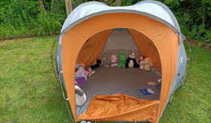 Mum having a fun conversation with her child