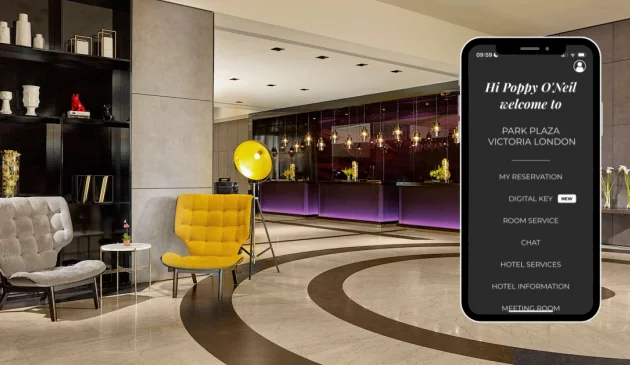 The lobby of Park Plaza Hotel Victoria