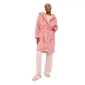 Sainsbury's TU Pink Fluffy Fleece Dressing Gown