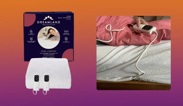 Journalist Poppy O'Neill testing the Dreamland Pure Comfort Bamboo Electric Blanket