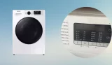 Samsung WD80TA046BE/EU 8KG/5KG Ecobubble Washer Dryer being hand tested by Mumsnet tester Scarlet