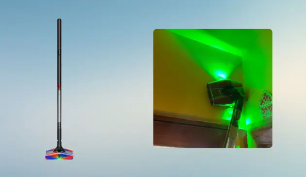 Mumsnet journalist Poppy O'Neill hand testing the Dyson PencilVac Fluffycones