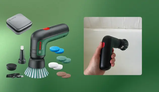 Mumsnet home editor Poppy O'Neill hand testing the Bosch UniversalBrush