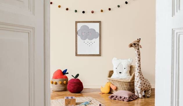 Baby's nursery with Crown Wheatgrass paint