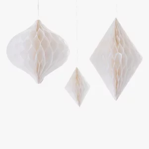 Ginger Ray White Honeycomb Decorations, £10
