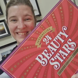Mumsnet editor holds the Boots 24-Day Premium beauty Advent calendar