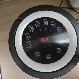 A view of the controls on the Morphy Richards Total Control soup maker