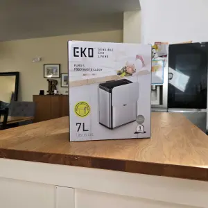 The EKO Puro S Food Waste Caddy (7L) in its box