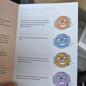 The settings of the SENSSE Professional LED Face Mask