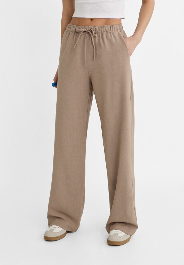 Stradivarius long flowing smart trousers