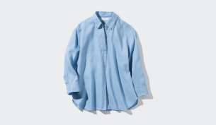 100% premium linen skipper collar 3/4 sleeved shirt