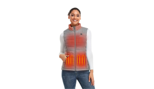 ORORO Women's Heated Fleece Gilet with Power Bank