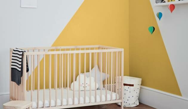 Crown Mustard Jar in baby's nursery