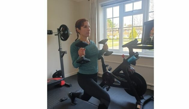 Tammy tries a Peloton class at home