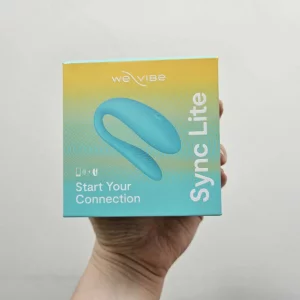 A picture of editor Rebecca Roberts holding the We-Vibe Sync Lite