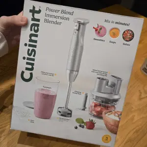 The Cuisinart Power Blend Immersion Blender in its box
