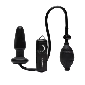 A product image of the Lovehoney Vibrating Inflatable Butt Plug 4.5 Inch