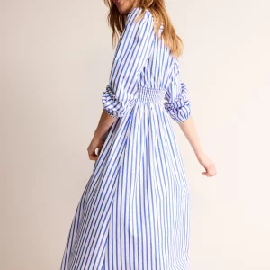 Smocked Waist Shirt Dress
