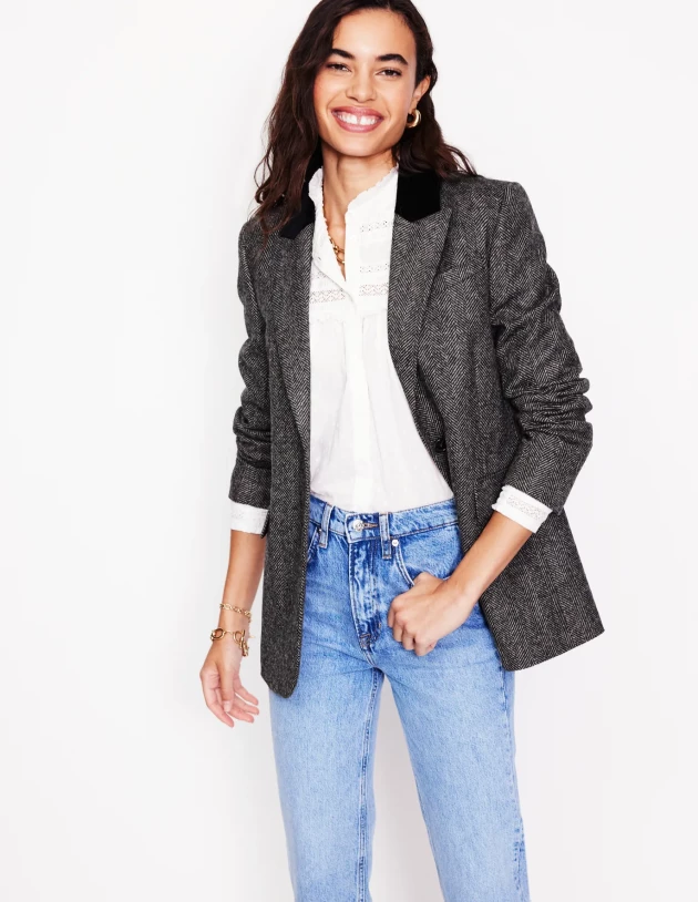 Relaxed wool blazer
