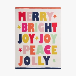 Christmas Slogan Knit Throw, £60