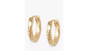 Stacked Rope Hoop Earrings in Gold