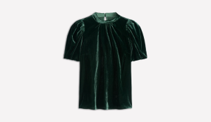 Boden's Puff sleeve velvet top