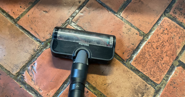 Miele Duoflex HX1 Total Care Cordless Vacuum Cleaner being hand tested by Mumsnet