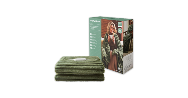 Morphy Richards EverCosy Luxury Striped Fleece Electric Heated Throw
