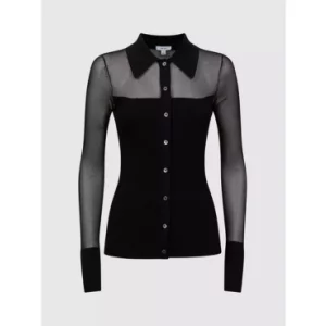 Reiss Nelly Sheer Panel Shirt, £148