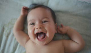 Baby smiling
