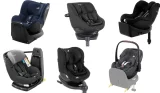 collage of 360 spin car seats