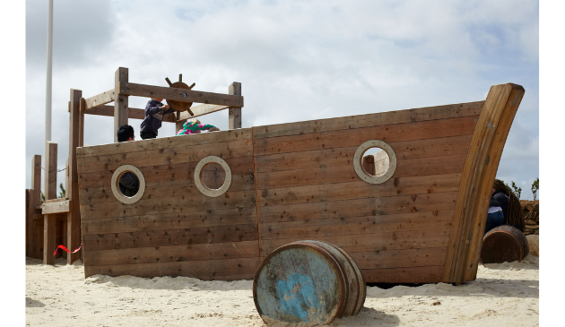 a boat shaped climbing frame