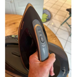Philips PSG8300/80 Steam Generator Iron being hand tested by Mumsnet