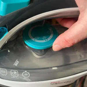 Mumsnet Home editor Poppy O'Neill testing the Polti Vaporella Quick Q100