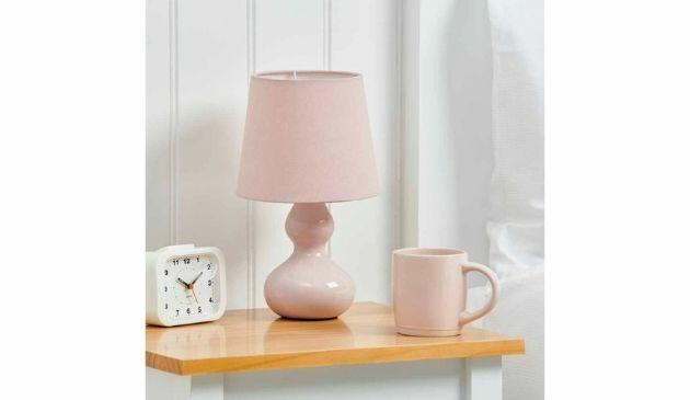 Wilko Pink Ceramic Lamp