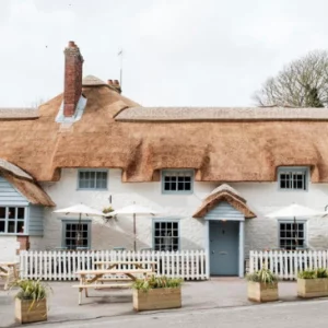 a thatched hotel
