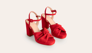 Boden Twist-front heeled platforms