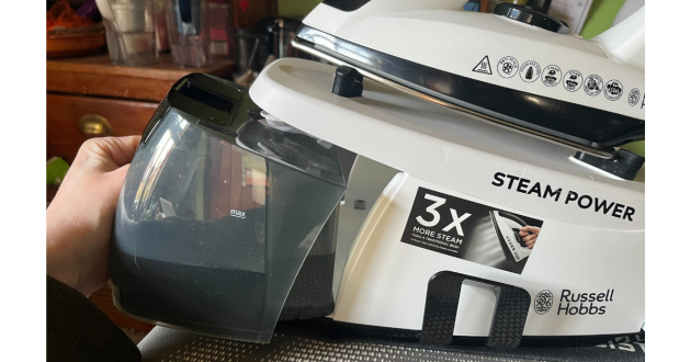 Mumsnet journalist Poppy O'Neill tests the Russell Hobbs Steam Power Steam Generator Iron