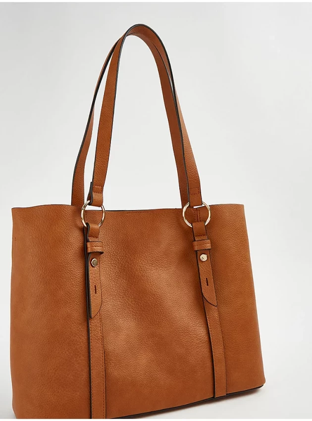 George at ASDA Tan Leather Look Handbag