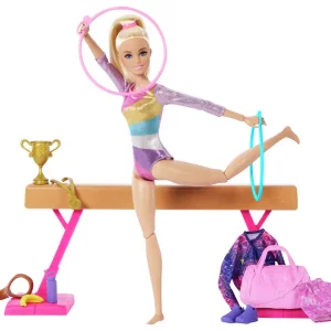 Barbie Gymnastics Playset, Doll and Accessories