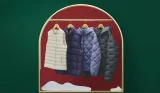 Uniqlo's puffertech jackets on display