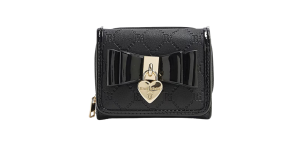 A product image of River Island's Girls Black Bow Padlock Purse
