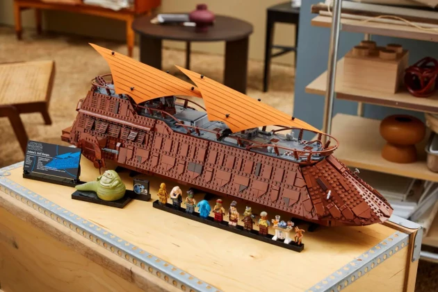 LEGO's Jabba's Sail Barge™ built on a table