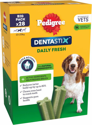 Pedigree® DENTASTIX - Fresh Daily Dental Chews Medium Dog, 112 Sticks