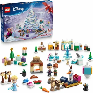 LEGO Disney Frozen advent calendar stock image showing all pieces
