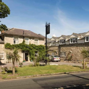 the exterior of a traditional pub