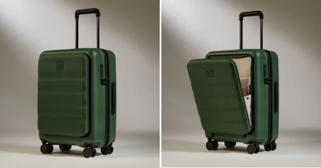 Antler Cabin with Pocket Suitcase in Antler green